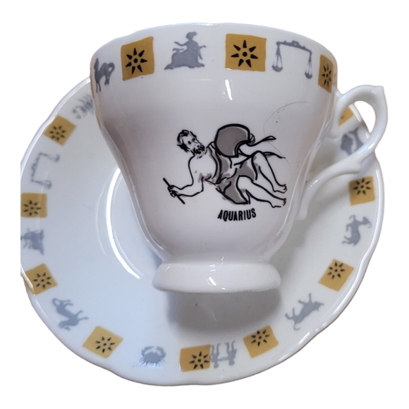 Royal Trent Aquarius Tea Cup Saucer & Cup Zodiac / Astrology - Picture 1 of 10